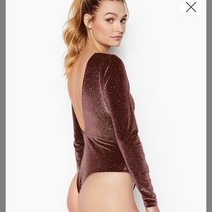 Victoria’s Secret glitter bodysuit Sz M NWT